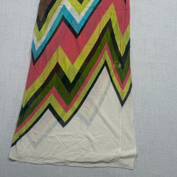 Sport Missoni Sleeveless Chevron Knit Dress Pink Multicolor Midi Size XS - Picture 7 of 16